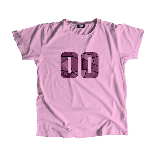 00 Number Men Unisex T-Shirt (Light Pink)